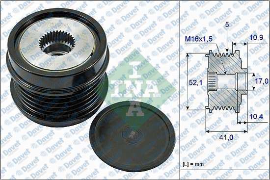 INA 535027210 Alternator Kasnagi W176 12-18 W246-W242 11-18 C117 13-19 X117 15-19 X156 13>